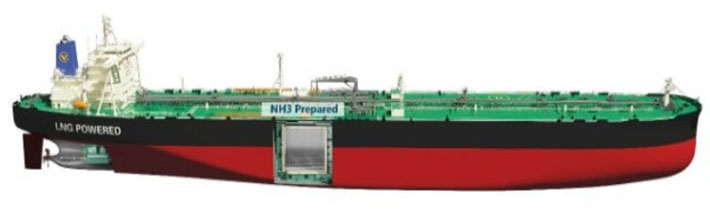 Breakthrough Design of LNG-Fueled/Ammonia Ready VLCC Receives Approval